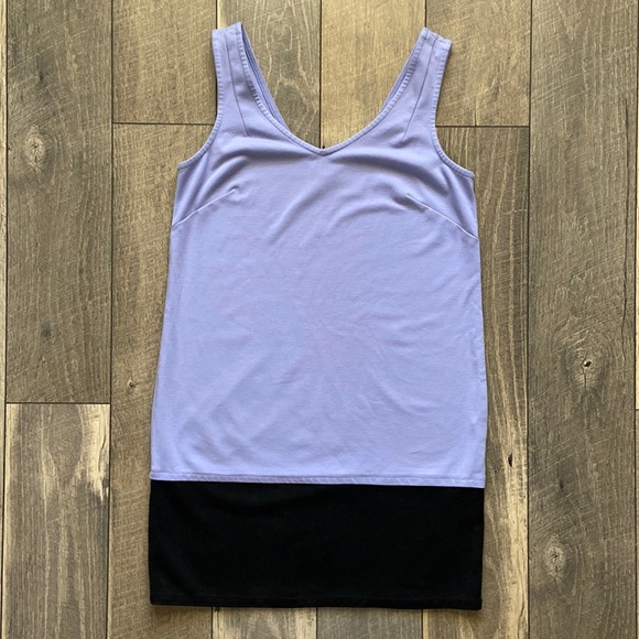 Tori Richard Honolulu Colorblock Sleeveless Double V Shift Dress - Picture 6 of 14